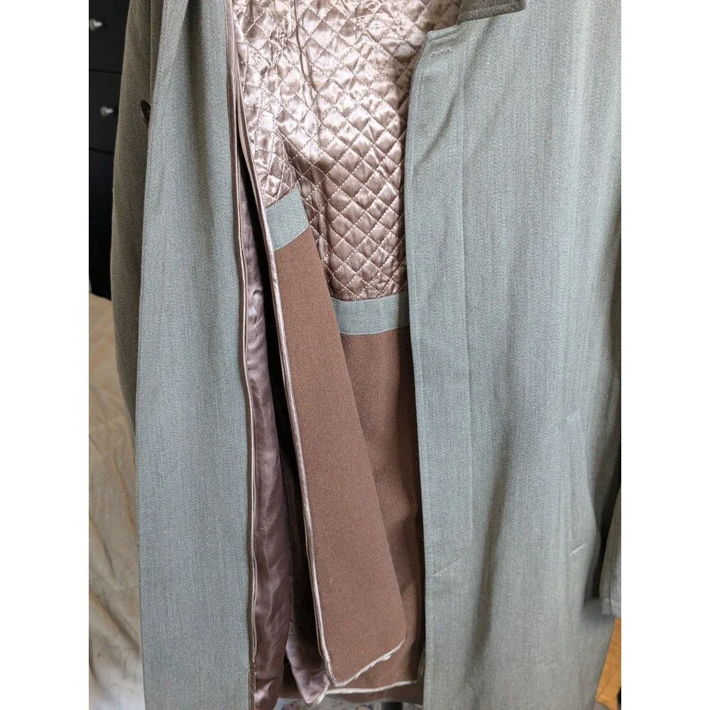 DUNHILL Virgin Wool Overcoat Coat ITALIAN 52 US42  XL Removable Quilted Lining